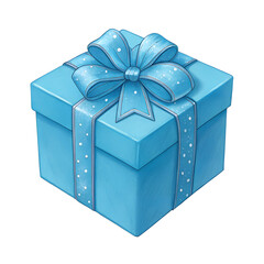 Wall Mural - blue gift box