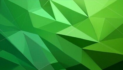 Poster - abstract polygonal green background