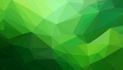 Poster - abstract polygonal green background