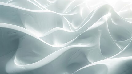 Poster - The image is white wave with a white background. The wave is very smooth and has very calming effect