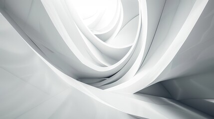 Poster - The image is white wave with a white background. The wave is very smooth and has very calming effect