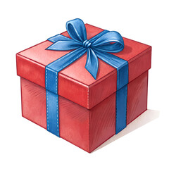 Wall Mural - red gift box