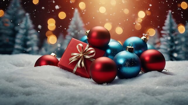 christmas background with balls