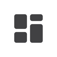 dashboard layout icon flat and simple set design