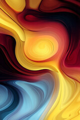 Poster - abstract background with colorful lines and swirls