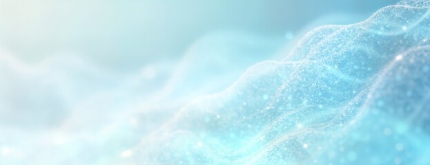 Aufkleber - Abstract light blue tech background. Soft waves of light particles. Digital art design for modern tech concepts. Abstract futuristic design with delicate light elements. Creative high tech backdrop
