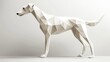 © Bundi - A standing dog viewed from the side, rendered with crisp, precise lines to achieve a sleek, contemporary style.