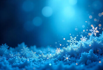Poster - Abstract blue background. Christmas background