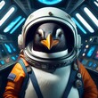 © enginakyurt - Portrait of a penguin in a spacesuit