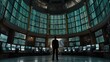 © A4719 - Futuristic Control Room Data Center Global Network Surveillance Cybersecurity Technology Monitoring