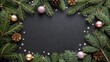© Graphic Leading  - Free Photo christmas wreath with bells and ribbon greeting card Christmas border with copy space festive background