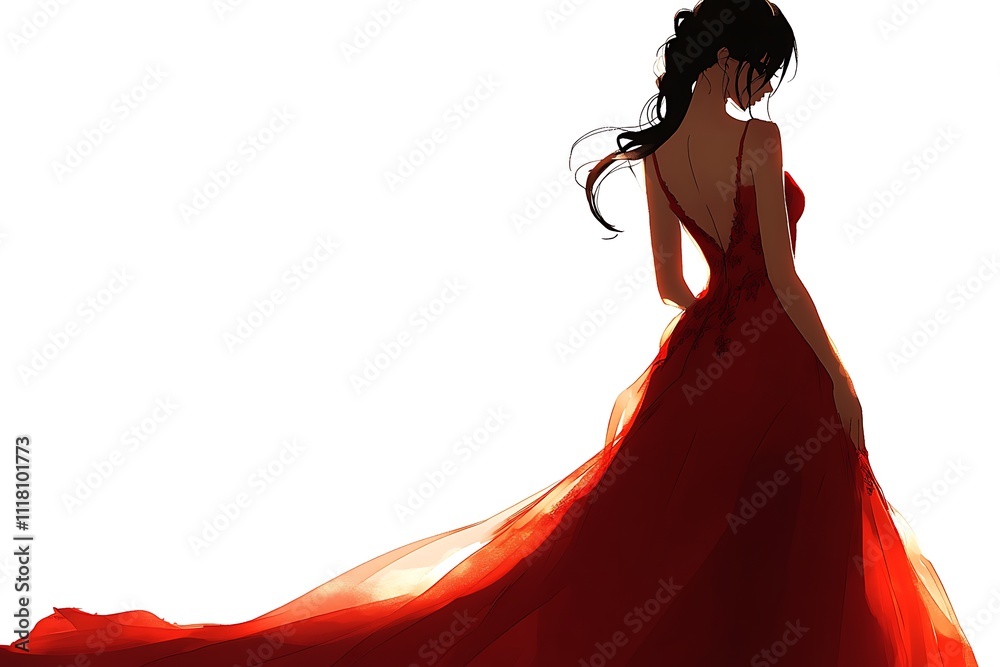 anime red dress Anime Red Outfits Girls Aerith In Her Red Dress [Art By Sul] R/FinalFantasy