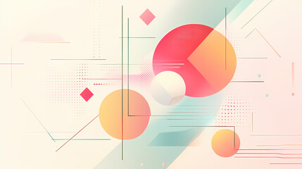 Wall Mural - I-futuristic minimalist background abstract design featuring geometric shapes and clean lines chroma. Chroma. Illustration