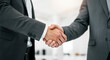 © The Nur - Two men shaking hands showing professional business deal and partnership agreement