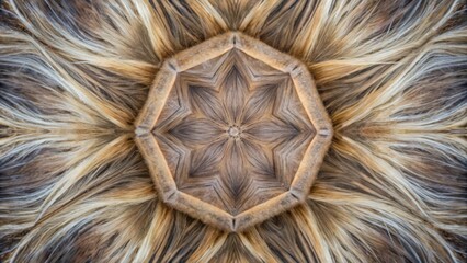 Poster - Abstract Geometric Pattern Formed from Blurry Brown and White Hair