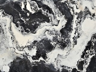 Aufkleber - Abstract black and white marble texture.