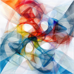 Poster - Blending colors and shapes abstract art gallery digital artwork contemporary space close-up view captivating visual patterns for art enthusiasts