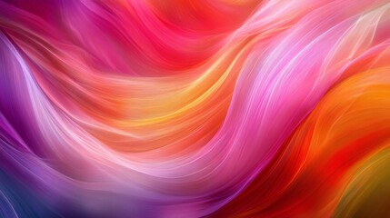Poster - Abstract Colorful Wavy Background. Vibrant Saturated Colors Design Template For Your Project