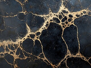 Poster - Abstract dark background with gold veins.