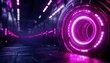 © JP STUDIO LAB - Futuristic light tunnel exploration in a neon environment digital art perspective tech conceptual design