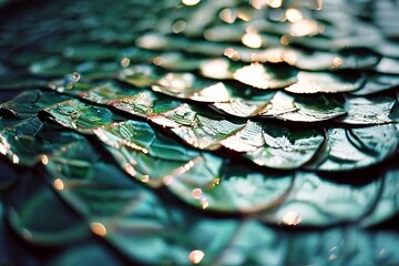 Wall Mural - fish scales distorted lomographyhony of calm a symphony of calm