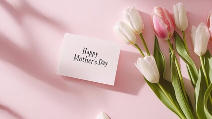  Elegant Mother's Day Card with Tulips