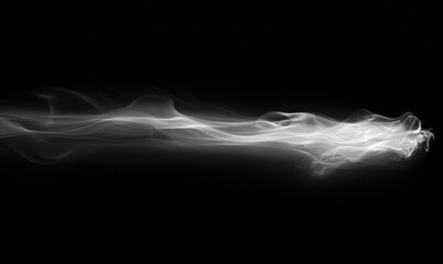 Wall Mural - ethereal white smoke on a dark background