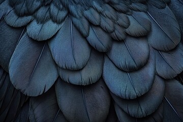 Sticker - Close-up of intricate dark feathers