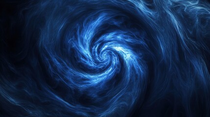 Poster - A mesmerizing vortex forms from a swirling data matrix, showcasing deep blue colors and intricate patterns that evoke a sense of motion and depth. The dynamic composition draws viewers in