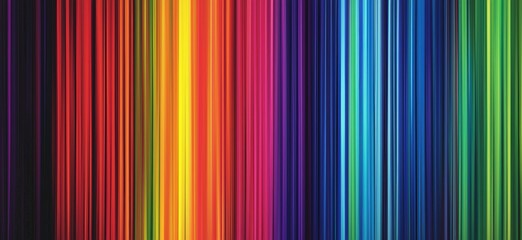 Poster - Vibrant rainbow striped pattern of colors