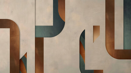 Fototapete - Textured Abstract Design: A rich, textured background with muted colors and abstract forms for a refined look.  created with Generative AI technology