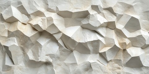 Poster - Abstract White Rock Texture with Intricate Surface Patterns and Geometric Shapes, Ideal for Backgrounds or Artistic Displays in Various Creative Projects