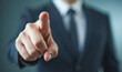 © Radorog. - The male businessman points his index finger forward