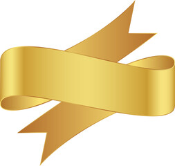 Wall Mural - Gold Ribbon Banner
