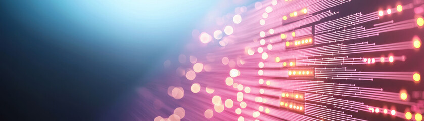 Aufkleber - Digital timeline with glowing milestones and vibrant light effects