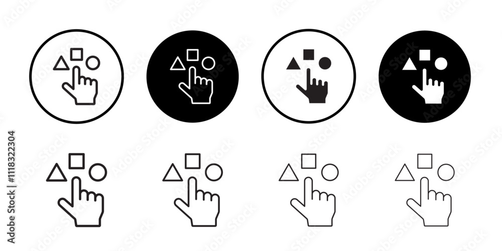 Variety icon Line Art Logo set Stock Vector | Adobe Stock