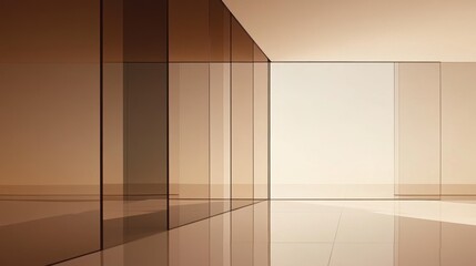 Wall Mural - Minimalist Modern Interior with Ambient Lighting