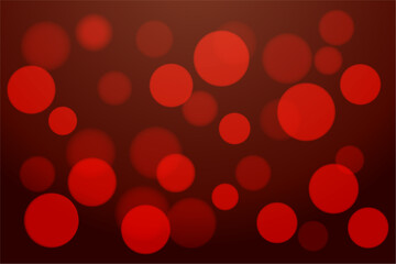 Dark red bokeh lights background, vector illustration.