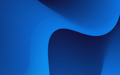 Poster - Abstract flowing blue wave design in vibrant shades