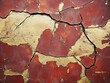© shahadatarman 0 - Cracked red and gold painted surface texture.