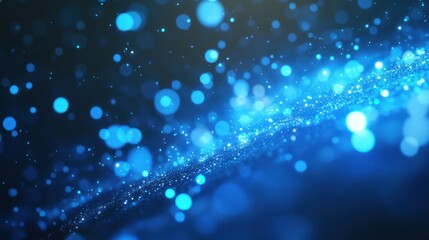 Poster - Dynamic blue circuitry glows with vibrant neon lights, creating a captivating atmosphere that enhances the technological environment during the night
