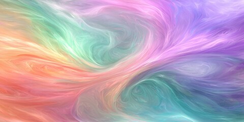 Poster - Abstract colorful swirl pattern in pastel tones dreamy atmosphere