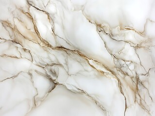 Poster - Elegant white marble texture with brown veins.