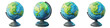 © Supremetones - earth globe - 3d Set on transparent background PNG file