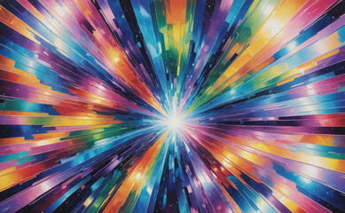 Poster - A colorful explosion of light and color. The colors are bright and vibrant, creating a sense of energy and excitement. The image is dynamic and visually striking