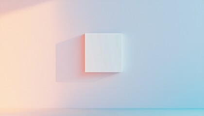 Poster - Minimalist Design of a Single Light Switch on a Softly Lit Wall with Subtle Shadow Play