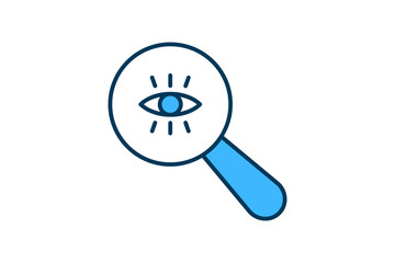 Poster - Visibility Search icon. icon related to Search. suitable for web site, app, user interfaces, printable etc. flat line icon style. simple vector design editable