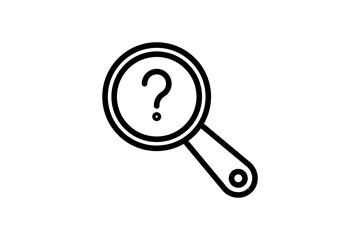 Poster - Search Icon with Question Mark icon. icon related to Search. suitable for web site, app, user interfaces, printable etc. line icon style. simple vector design editable