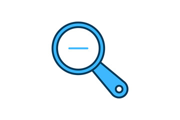 Poster - Zoom Out icon. icon related to Search. suitable for web site, app, user interfaces, printable etc. flat line icon style. simple vector design editable