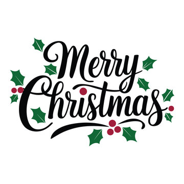 A Simple Merry Christmas Typhigraphy Design.